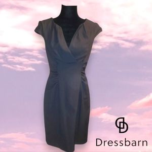 NWT Women's Dress Barn Blue/Gray V-neck Dress w/Cap Sleeves Size: 6